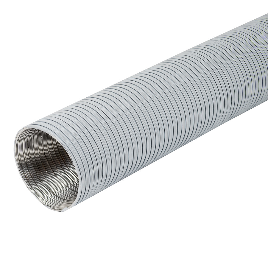luftkanaler av aluminium, Ø100mm-3m, vit