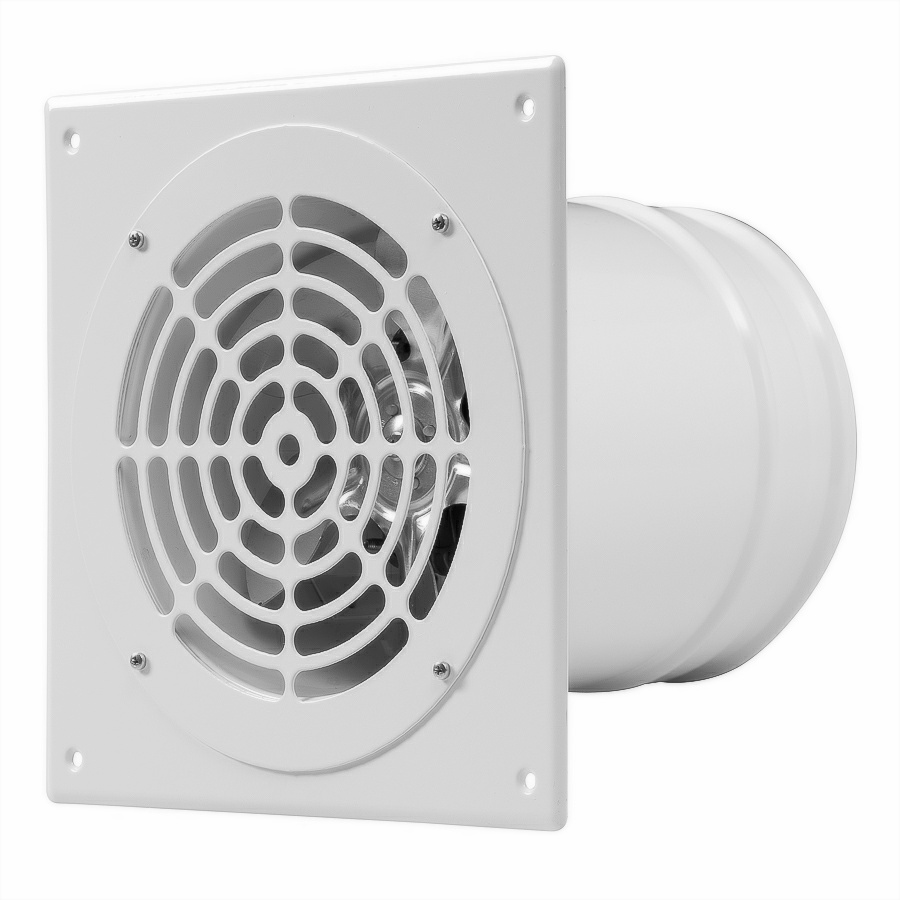 square wall low pressure fan, Ø160mm, metal