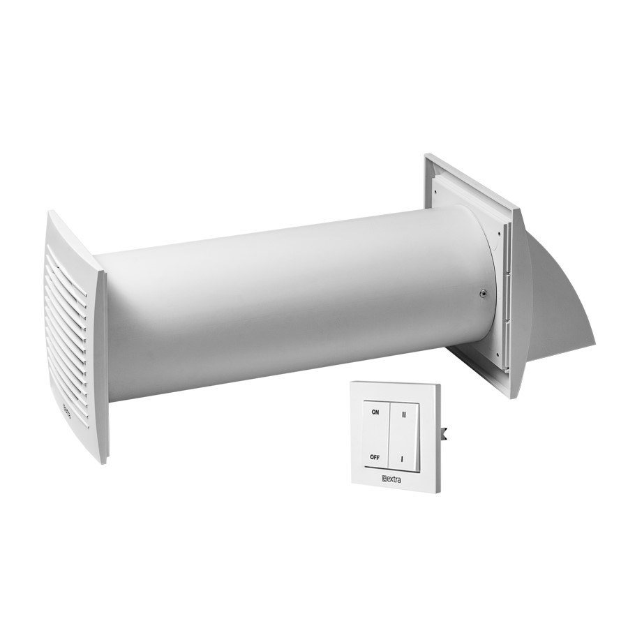 wall-mounted heat recovery unit E-EXTRA, Ø100mm with wall switch