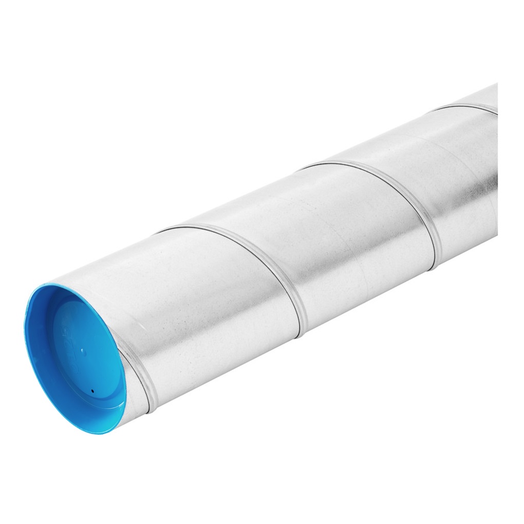 spiral air duct M1 metal, Ø100mm-3m, with covers